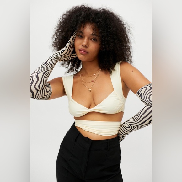 Pink Wrap Ribbon Bra Swim Top - Picture 5 of 9